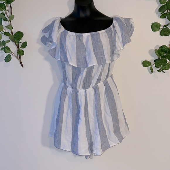 Seek The Label Off The Shoulder Romper - Picture 1 of 7